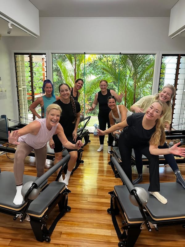 A joyful reformer Pilates class at Align Wellness Centre
